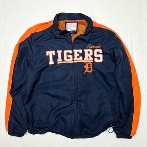 Detroit Tigers Jacket Men's XL Blue Full Zip G-III Lightweight Windbreaker